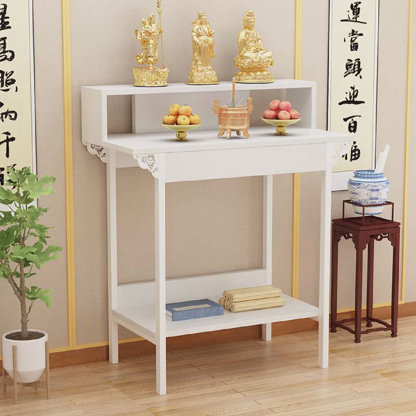 家用简约菩萨佛柜供奉图片
