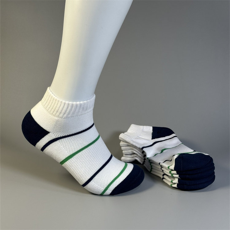 4双羽毛球运动袜子短筒加厚毛巾底纯棉吸汗防滑男女跑步夏季船袜