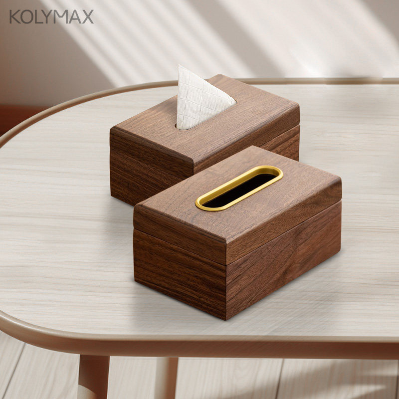 黑胡桃家用木质抽纸盒复古实木纸巾收纳盒饭店桌面轻奢餐巾抽纸筒,收纳整理,纸巾盒,淘宝优惠券,粉丝福利购,淘宝优惠卷