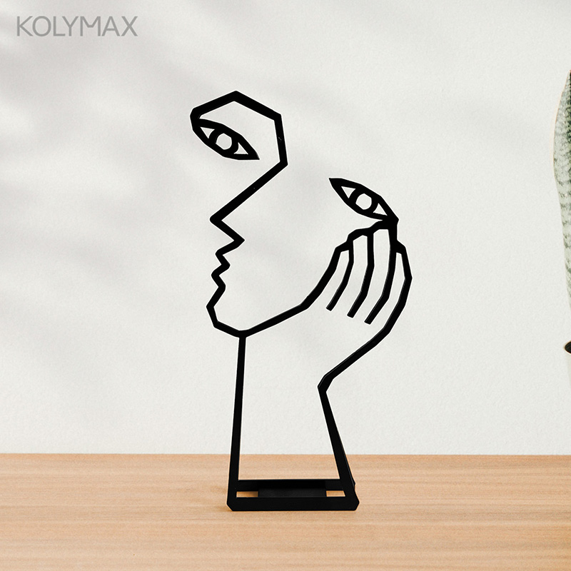 简约高级感卡通铁艺装饰桌面摆件