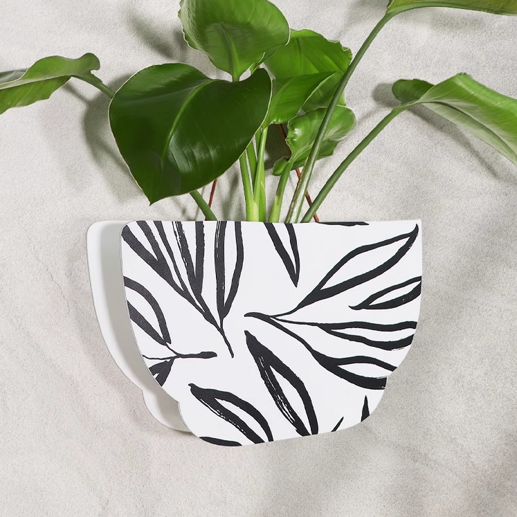 壁挂式免打孔个性喷绘原创花瓶