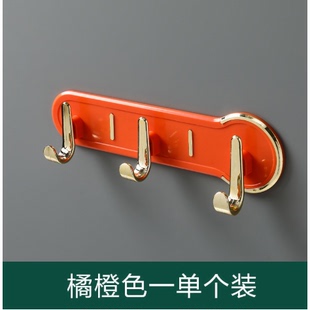 创意轻奢粘钩免打孔家用卫生间门后衣帽间挂帽子外套连排挂钩