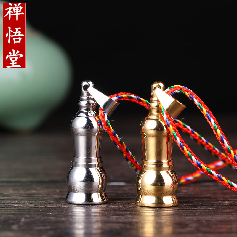 结缘钛钢五轮塔嘎乌盒吊坠打开装藏楞严咒舍利子甘露丸男女款挂件