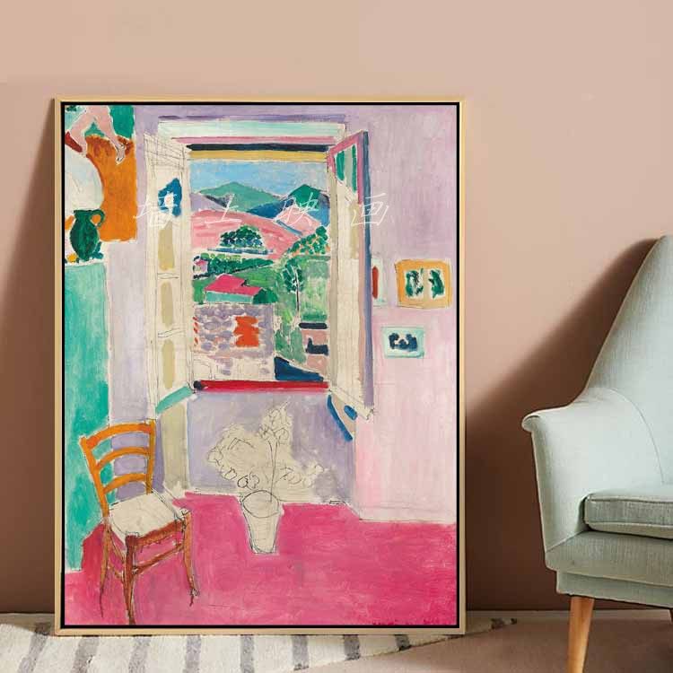 henri matisse 马蒂斯开着的窗户 装饰画野兽派客厅玄关书房挂画