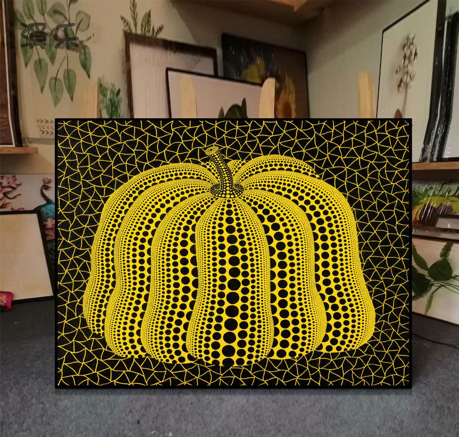 草间弥生挂画波普风圆点艺术客厅装饰画南瓜怪婆婆卧室床头墙壁画