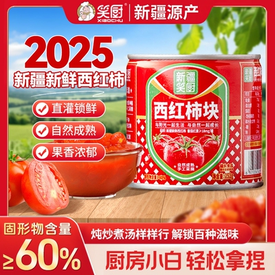 【瘪罐特价西红/番茄块随机发货】25笑厨252g新疆西红柿蔬菜罐头