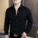 休闲百搭修身 欧货站新款 弹力青年加厚衬衣男 浮雕衬衫 时尚 男士 长袖