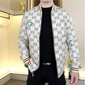 夹克外套高品质网红痞帅修身 欧货站男士 春秋新款 帅气棒球服薄外套