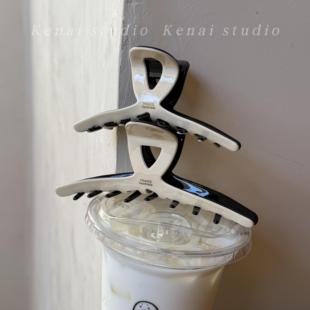 亚历山风法式小香轻奢醋酸抓夹发量多大号鲨鱼夹后脑勺盘发夹头饰