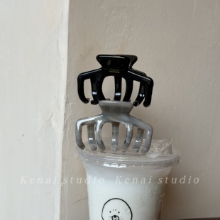 韩国ins法式 醋酸抓夹加厚板材高级感少发量中号鲨鱼夹后脑勺发抓