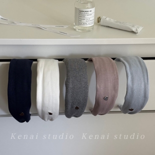 韩国ins针织爱心发箍90s美式 复古宽边头箍高级感甜心少女发卡发饰