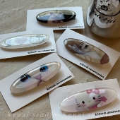 鞠婧祎同款 小猫发夹韩国进口kitsch正品 Kitty森贝儿侧边夹刘海夹
