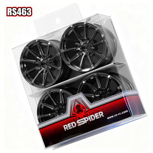 RS红蜘蛛1:10平跑ptg2房车TT02无限FW06铝合金属轮毂xv02田宫R463