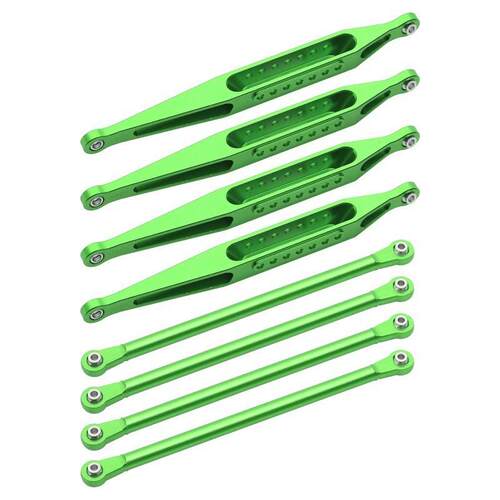 LOSI 1/8 LMT 4WD LOS04022 铝合金上部+下部连杆组8PCS 绿色