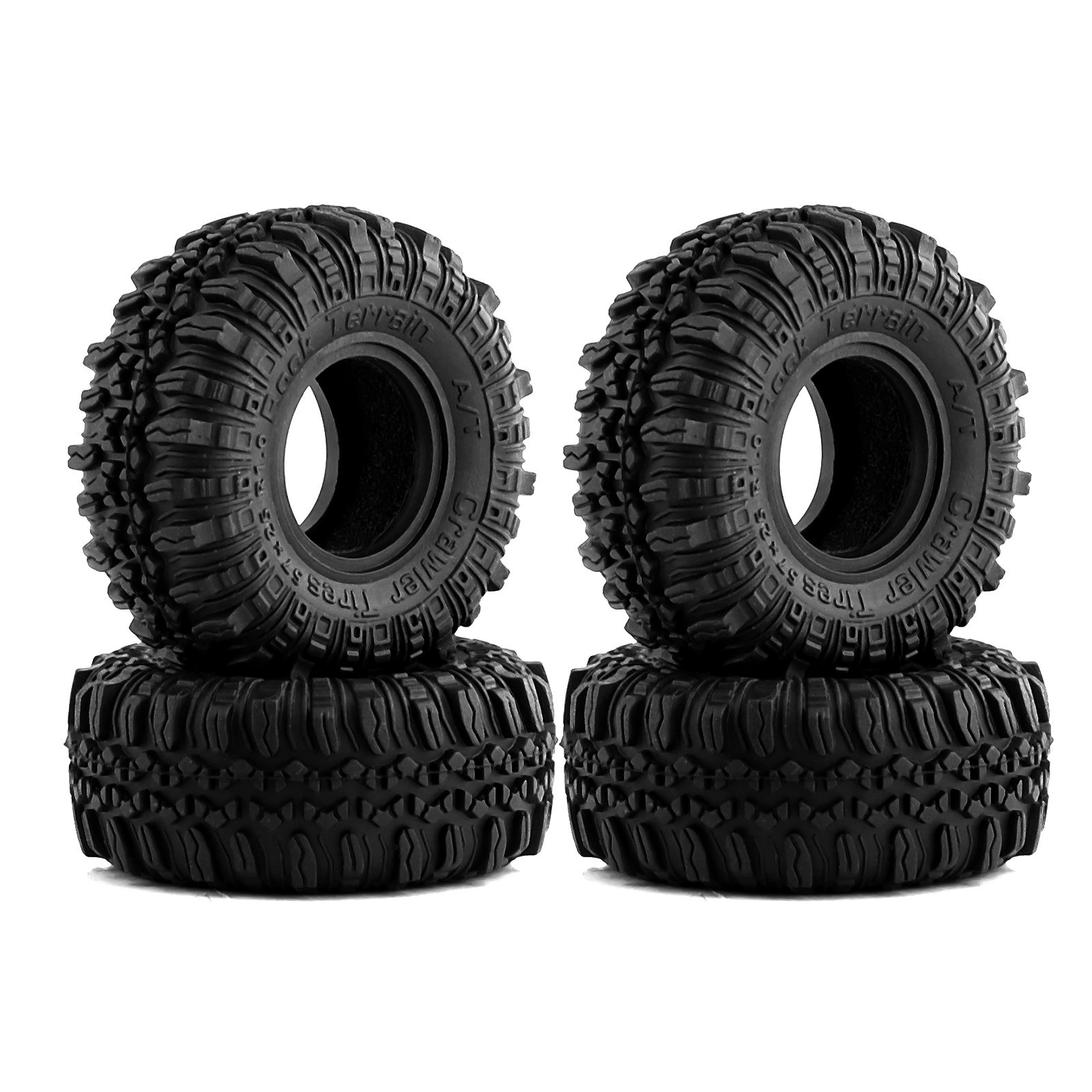 1/18 TRX4M 路虎烈马1.0英寸胎皮轮胎 攀爬车25*57MM SCX24 FMS