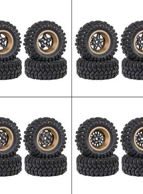 TRX4M 1.2英寸轮胎 碳纤维轮毂 丁基胶轮胎 铝合金SCX24 FMS 1/18