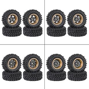 TRX4M 1.2英寸轮胎 碳纤维轮毂 丁基胶轮胎 铝合金SCX24 FMS 1/18