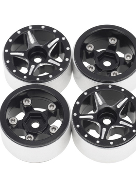 1/24 Axial SCX24 90081 铝合金金属轮毂 锁式胎五星轮