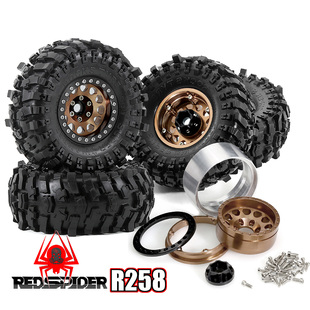 RS红蜘蛛1/10攀爬车AXIAL SCX10三代烈马 TRX4 金属轮毂+胎皮R258