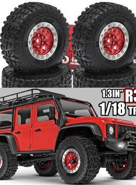 RS红蜘蛛出品1/18TRX-4M SCX24 1.3金属椭圆轮毂＋攀爬车胎皮R358