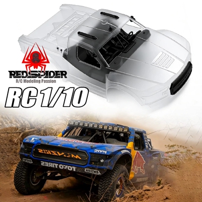 RS红蜘蛛1:10RC巴哈BAJA1000环奇SLASH飞神ARRMA雷魔优迪短卡车壳