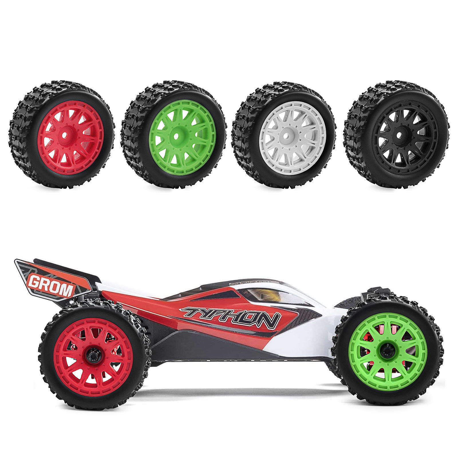 ARRMA 1/18 2S TYPHON GROM ARA2106小台风风车轮毂+狼牙胎-W211