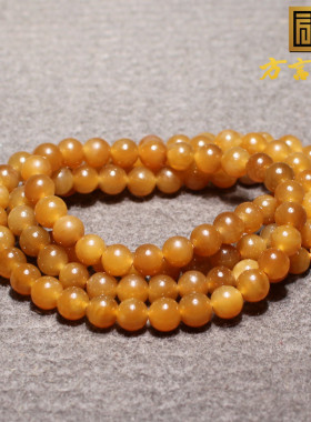 方言聚红糖玉6mm圆珠项链