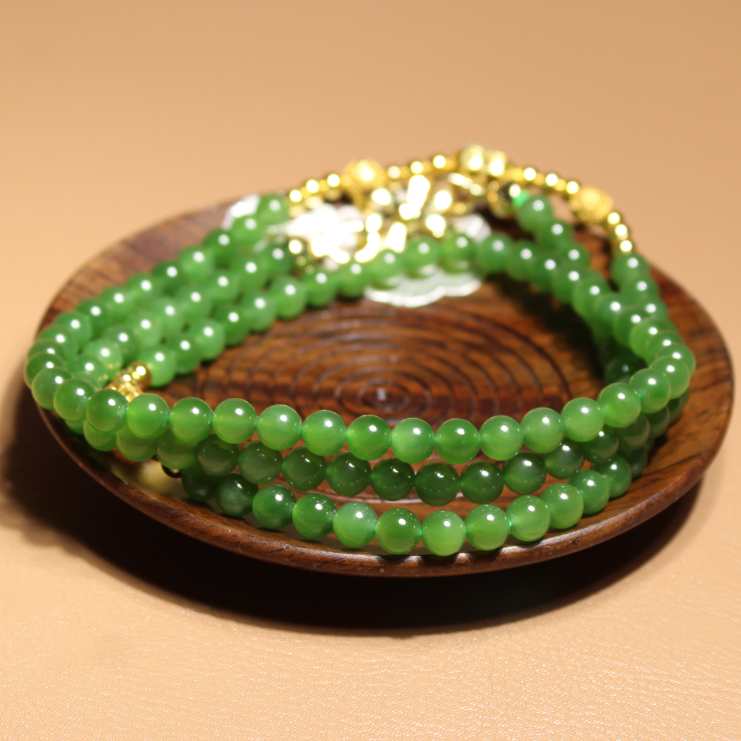 阳绿碧玉6mm圆珠项链手串