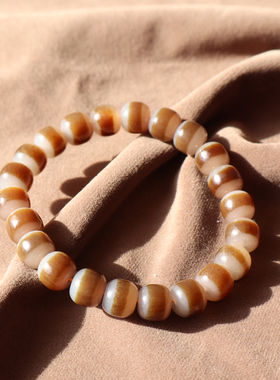 新疆且末料糖白玉聚宝盆老型手串