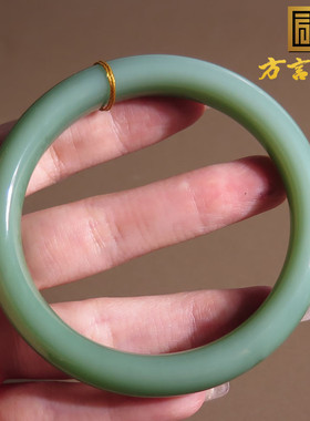 美美哒老坑粉绿碧玉正装手镯