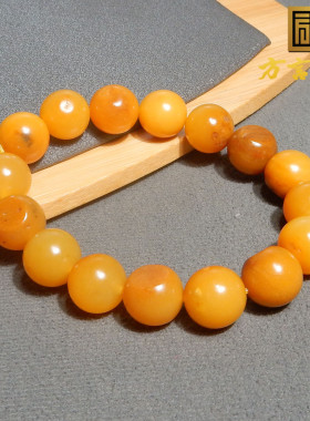 震惊了方言品牌和田玉精品特色唐河黄沁籽料圆珠卡12mm手串手链R5