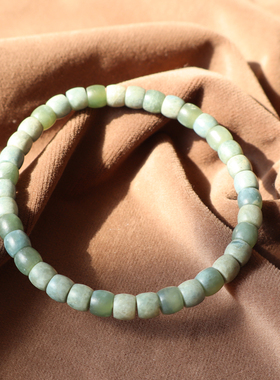 新疆黄口蓝沁直切卡6mm精美手链