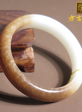美美哒且末料糖白玉油润半山水镯