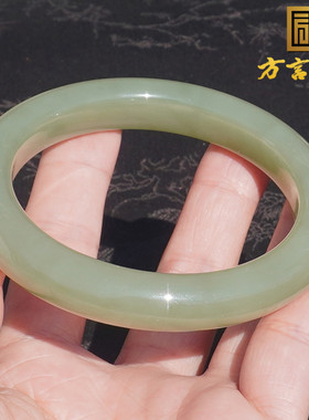 和田玉新疆油润高脂青黄口料手镯