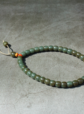 新疆戈壁料糖皮蓝玉旱籽油手持串