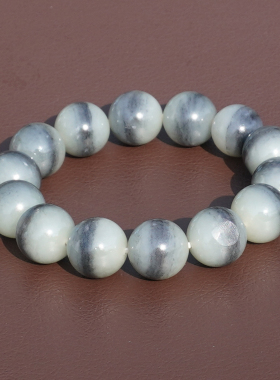 方言和田玉新疆青花籽一线天手串