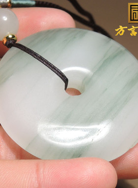 亏爆了方言和田玉促品特色级新疆金丝玉天山翠平安扣吊坠车挂R2