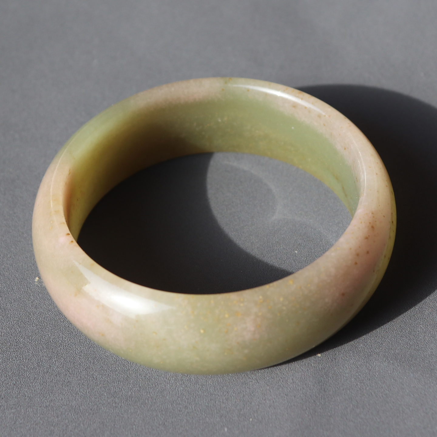 孤品方言和田玉精品新疆且末料高脂润青黄口粉紫四色53mm优雅镯A8