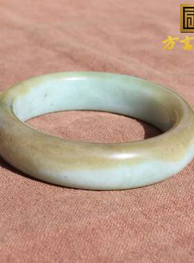 方言精品和田玉佩戴级精品新疆细腻细腻且末料蓝调带糖女士手镯O8
