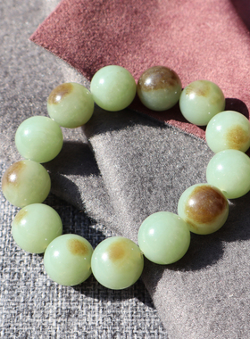 新疆且末蓝糖聚宝盆16mm圆珠手链