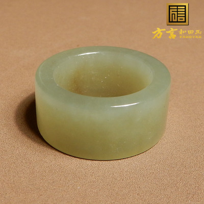 方言且末料带糖碧玉湖水绿戒指
