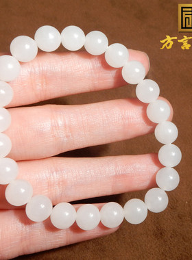 青海老坑料温润细腻羊脂白玉串