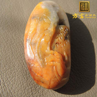 天塌了方言品牌和田玉紅皮雞油黃沁一線天多彩玉關(guān)公吊墜放巨漏R