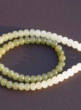 和田玉青海料冰底白玉渐变湖水绿