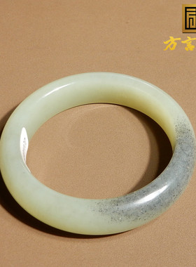 新疆且末料黄口意境青花50mm手镯