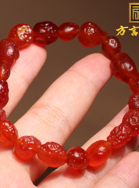 方言黑山红葡萄干玛瑙手串