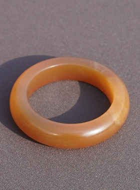 方言和田玉新疆且末料黄糖玉戒指