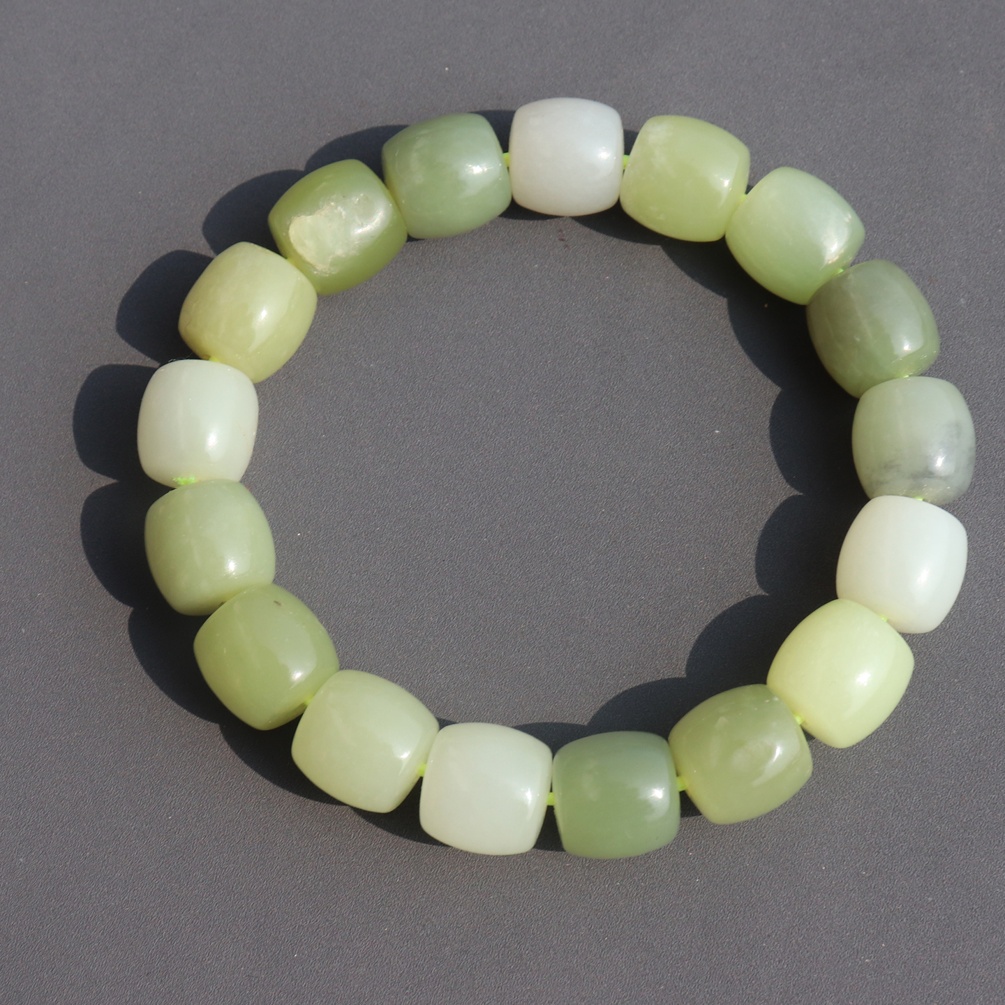 惊呆方言和田玉新疆且末青黄口青海烟紫白玉多彩多宝12mm手串A8