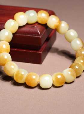 市场价3万元现1880元回馈新疆且末料细润糖白玉10mm老型珠手串A6