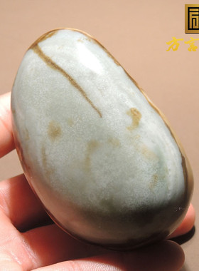 火爆方言和田玉特色精品鹿皮蓝色蓝玉原生籽料异型意境原石摆件R2